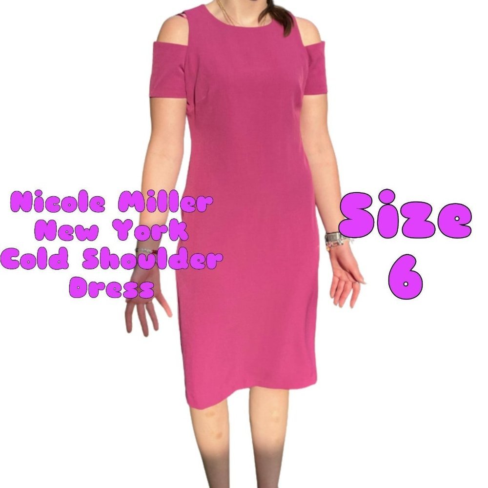 Clothing - NWT Nicole Miller Pink Cold Shoulder Dress Size 6